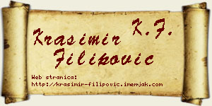 Krasimir Filipović vizit kartica